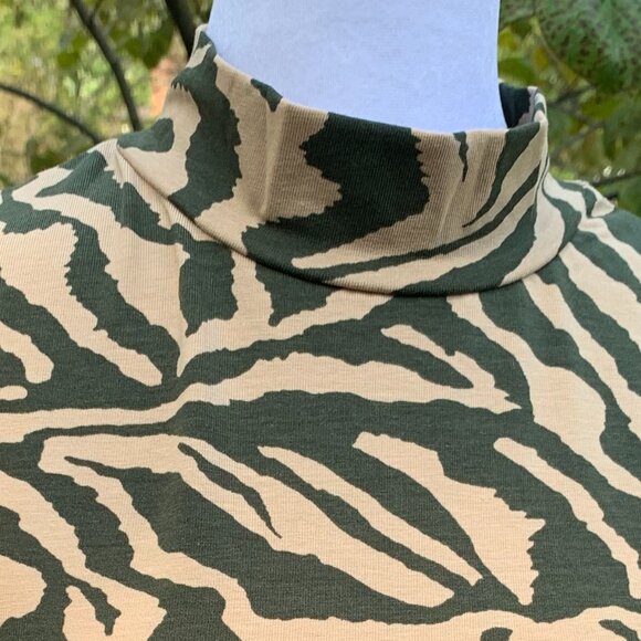 ASOS Noisy May Organic Cotton High Neck Zebra Print Top - Picture 4 of 14